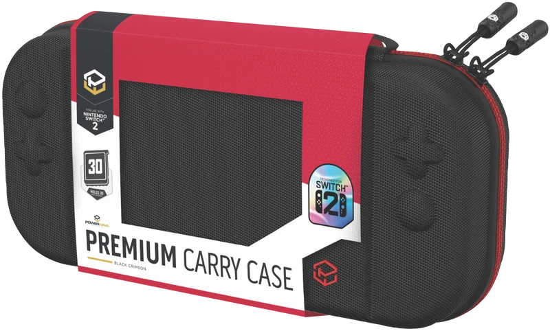 Powerwave Nintendo Switch 2 Premium Carry Case (Black Crimson)