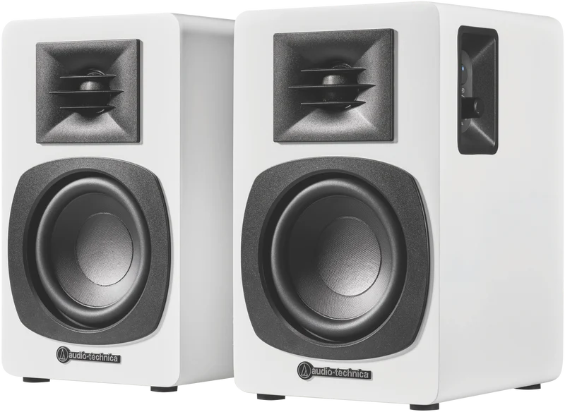Audio Technica Powered Bluetooth bookshelf speakers - White