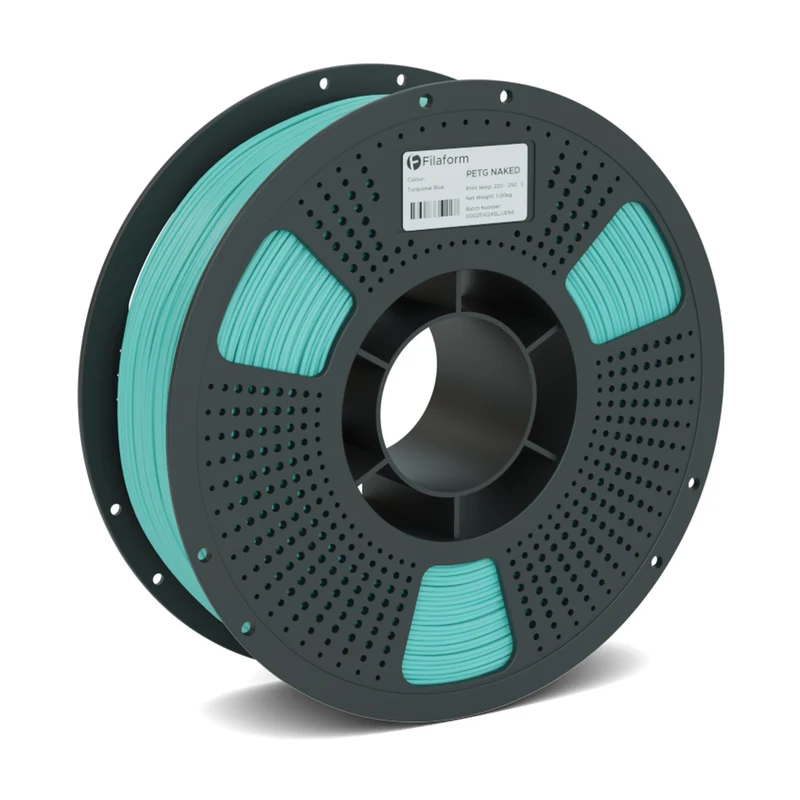 Filaform Naked PETG Matte 3D Printer Filament 1.75mm 1kg (Turquoise Blue)