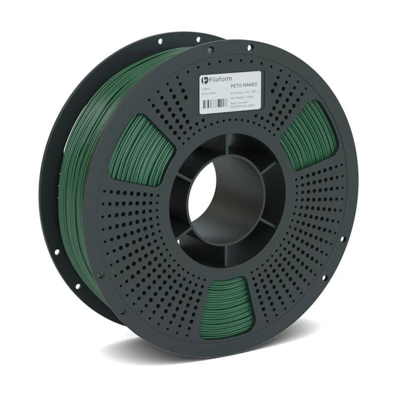 Filaform Naked PETG Matte 3D Printer Filament 1.75mm 1kg (Army Green)