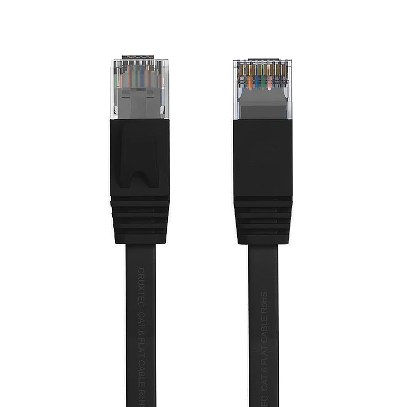 Cruxtec CAT6 UTP Flat Ethernet Cable 15m (Black)