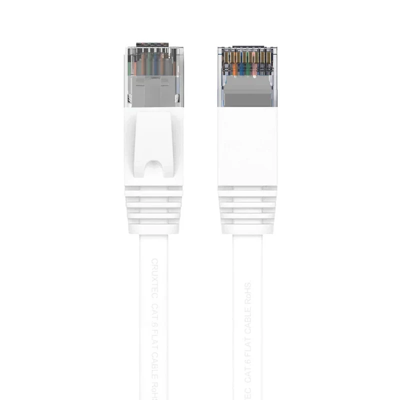 Cruxtec CAT6 UTP Flat Ethernet Cable - 2m (White)
