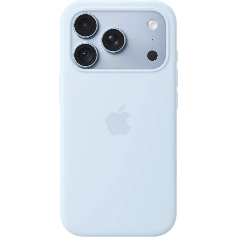 Apple iPhone 18 Pro Silicone Case with MagSafe (Crisp Blue)