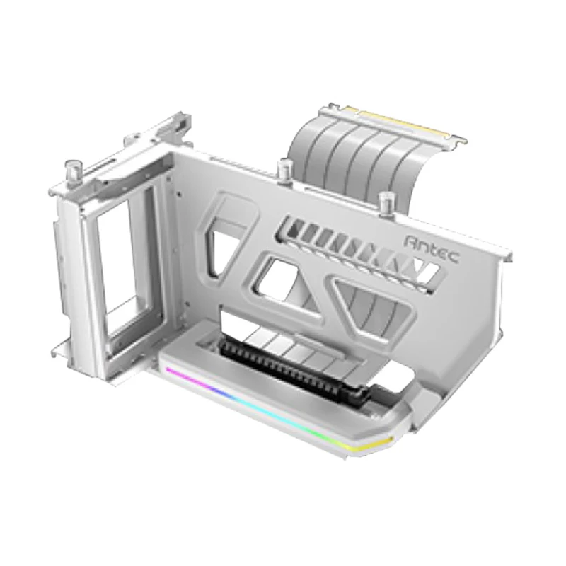 Antec RGB Adjustable Shift PCI Vertical GPU Bracket PCI-E 4.0 Riser Cable White