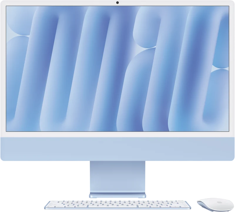 Apple iMac 24" Retina 4.5K Display with M4 chip 10-core GPU 16GB 512GB - Blue