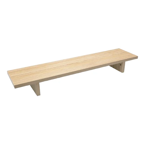 Desky Minimal Monitor Stand - Classic Oak Melamine