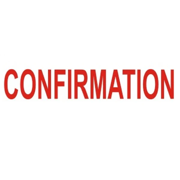 Deskmate Red Pre-Inked Stamp CONFIRMATION