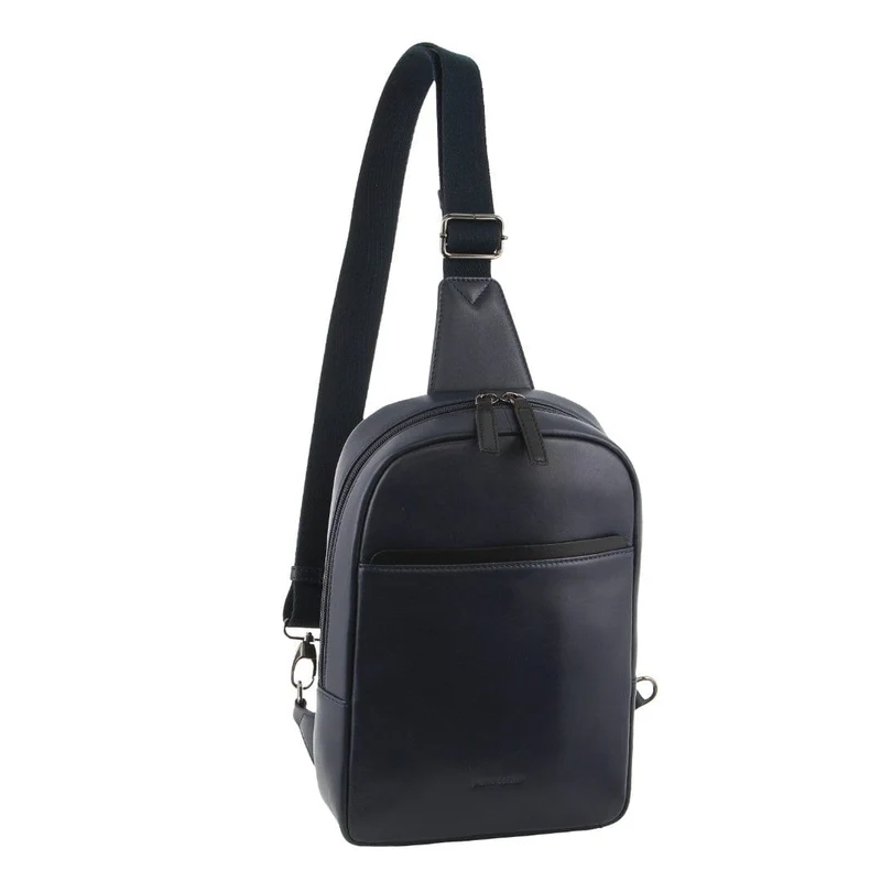 Pierre Cardin Men's Leather 3-Way Crossbody Sling Bag 24x31cm Navy