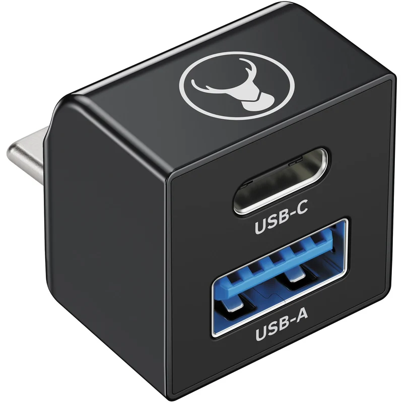 Bonelk USB-C to USB-C/USB-A Dual Adapter (Black)