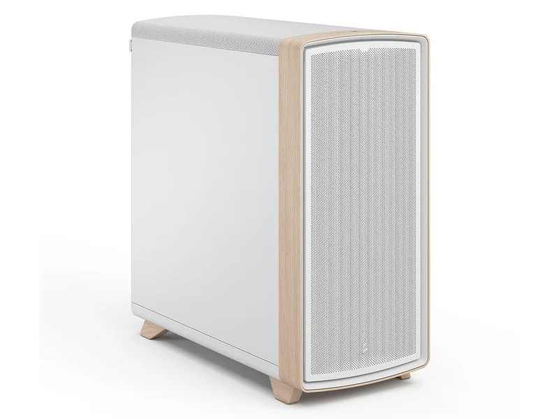 Fractal Design Summit Curved Wood ATX Case - Chalk White Solid