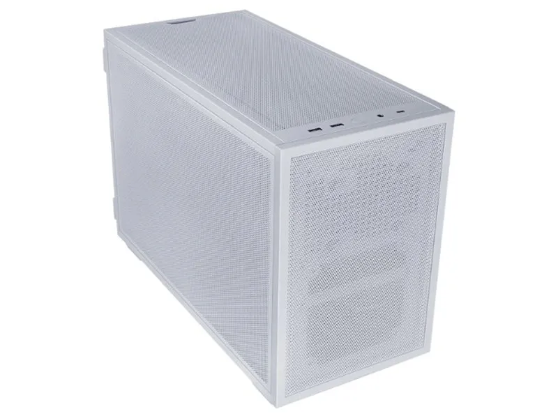 Lian Li B4-mATX Mesh PC-B4W SFF Dual-Orientation 21.3L Micro-ATX Case - White