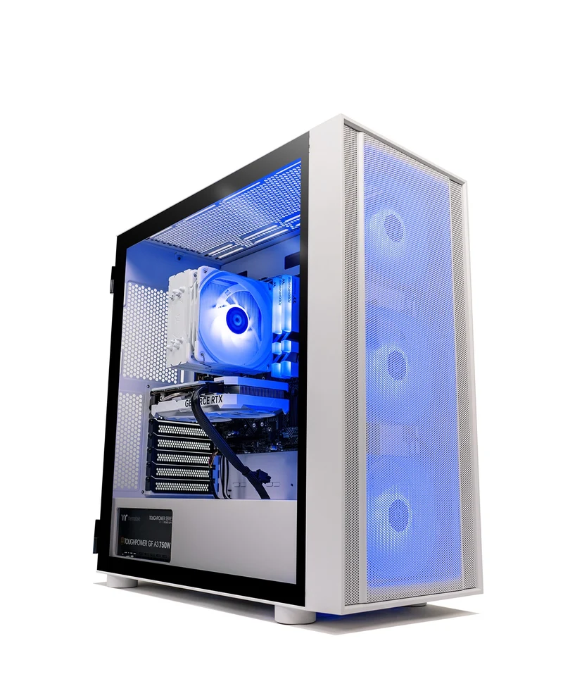Thermaltake Infinity V2 SNOW Edition Gaming Desktop 16GB RGB (12th Gen Intel i5-12400F) [GeForce RTX 4060]