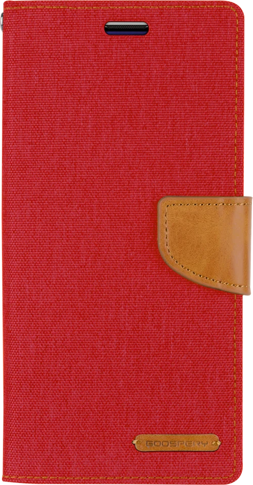 Goospery Canvas Diary For iPhone X / XS - Red