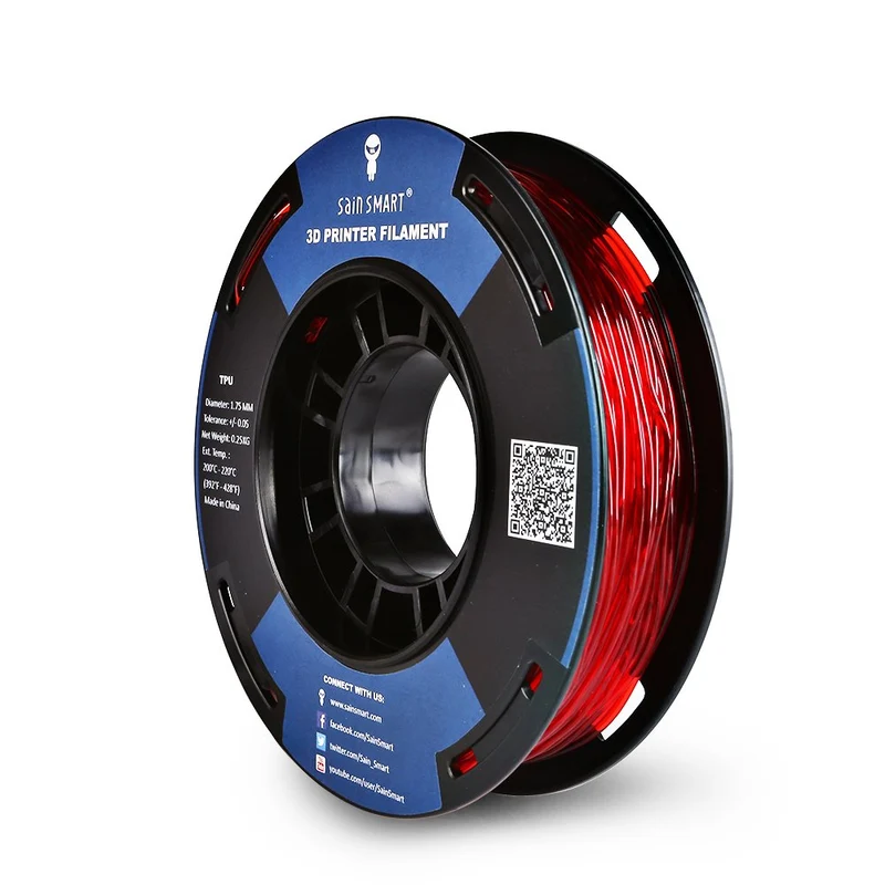 SainSmart 1.75mm Flexible TPU 3D Filament 250g (Red)