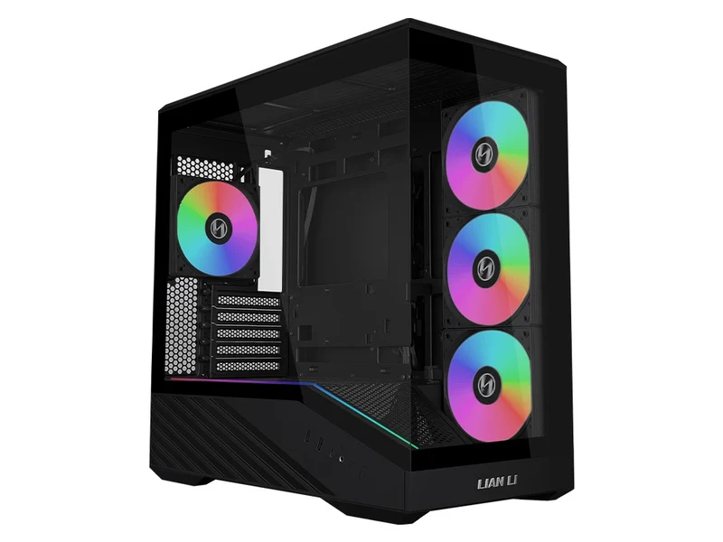 Lian Li Vector V100R Mini 4 x ARGB Fans Micro-ATX Case - Black