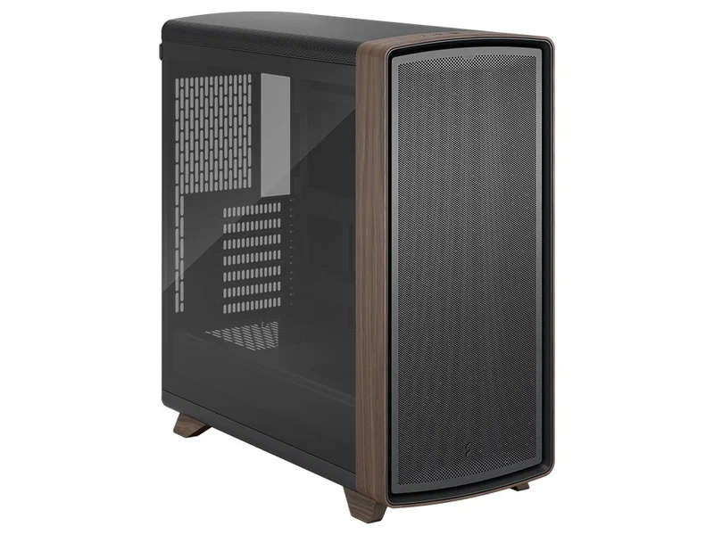 Fractal Design Summit Curved Wood ATX Case - Black TG Light Tint