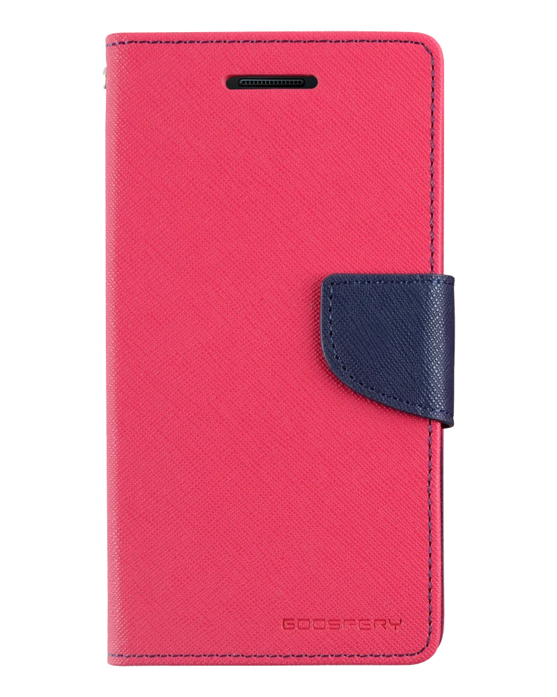 Fancy Diary Case for iPhone 13 Pro - Hot Pink/Navy