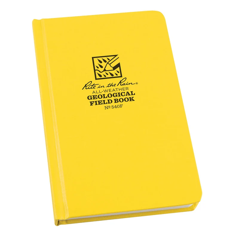 Rite In The Rain Bound Hard Cover 4.375 x 7.25 Fabrikoid Book - Geological - Yellow