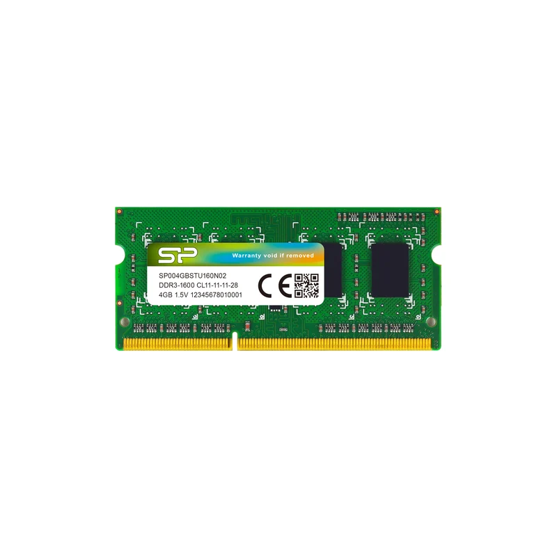 Silicon Power 4GB (1x4GB) 1600MT/s CL11 1.5V DDR3 SODIMM for Upgrade Desktop PC Laptop RAM - SP004GBSTU160N02