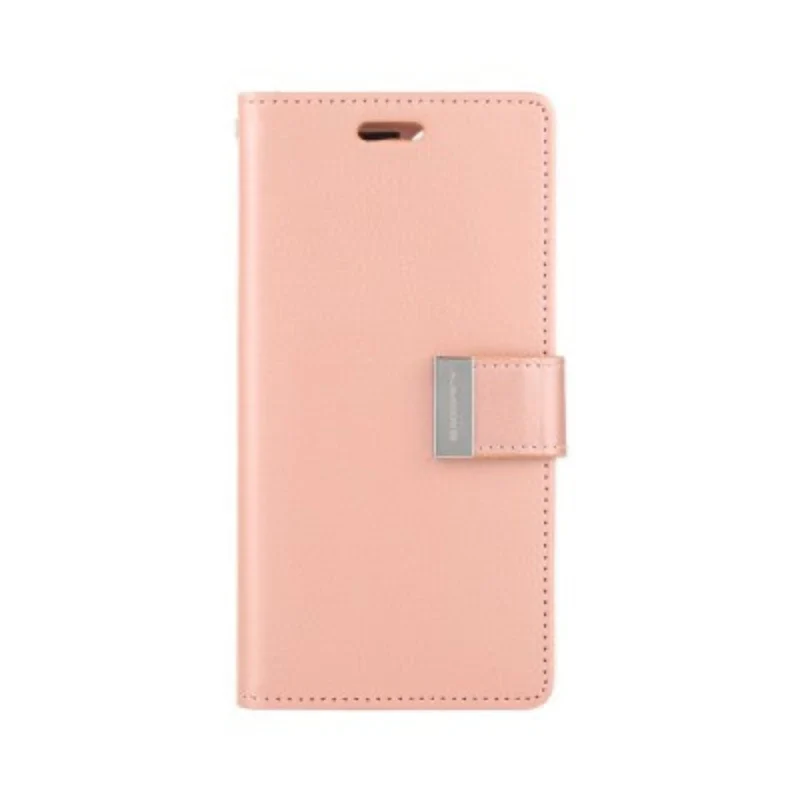 Goospery Rich Diary for iPhone 16 Pro Max - Rose Gold