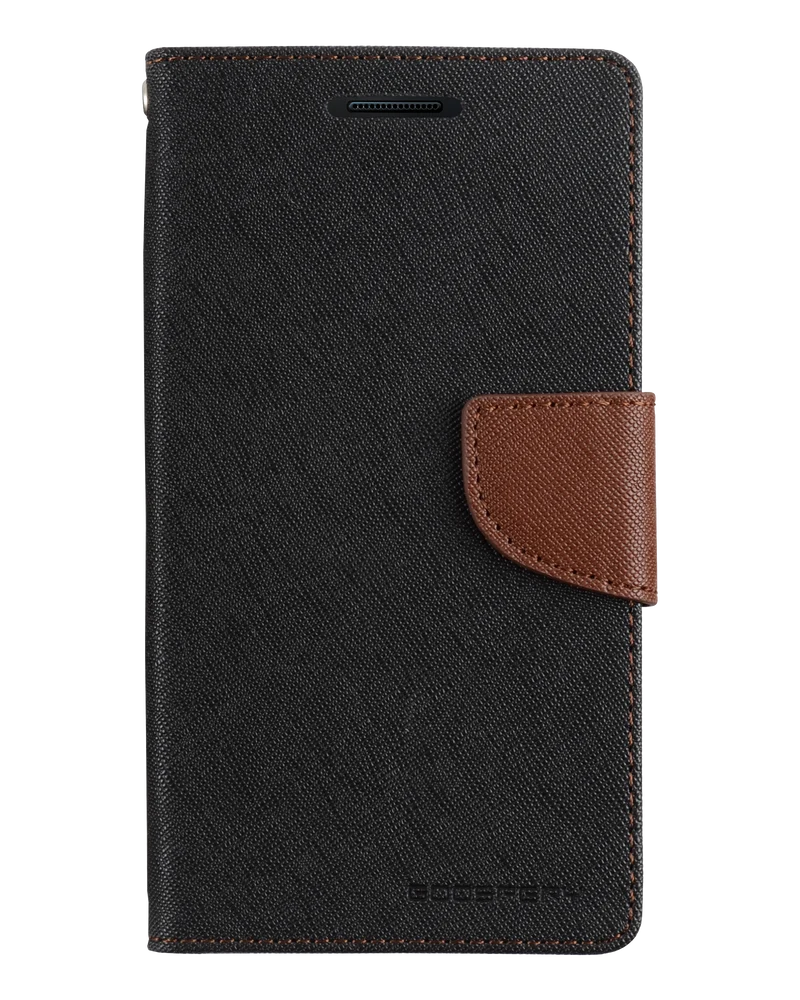 Fancy Diary Case for iPhone 13 Pro - Black/Brown
