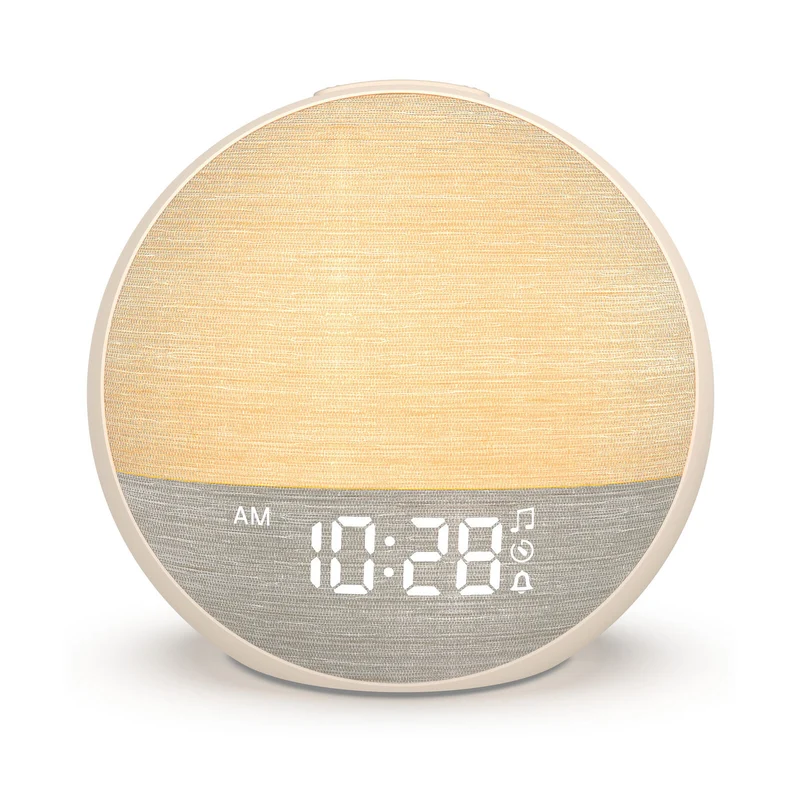 Lenoxx Sunrise Alarm Clock with 30 Soothing Sounds and RGB Light