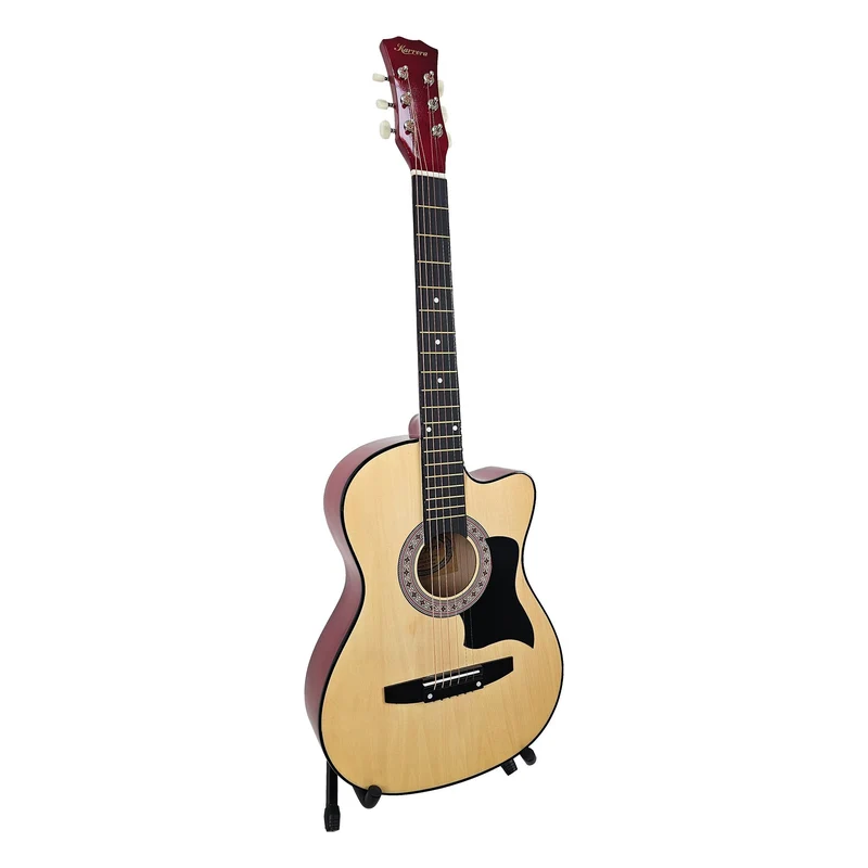 Karrera 38" Pro Cutaway Acoustic Guitar with Carry Bag (Natural)