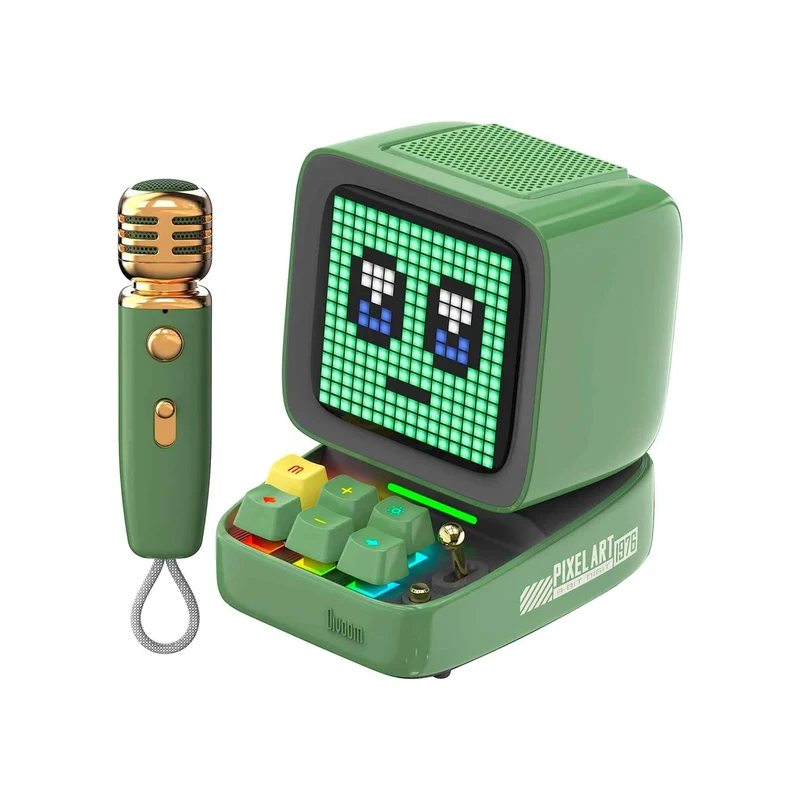 Divoom Ditoo-Mic Mini Karaoke Machine Pixel Art Bluetooth Speaker (Green)