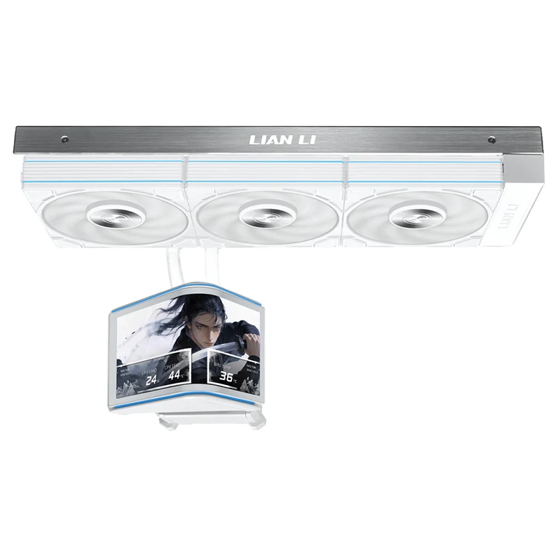 Lian Li HydroShift II OLED Curved 360P28 360mm AIO CPU Cooler - White (GHS2OLDC36PW)