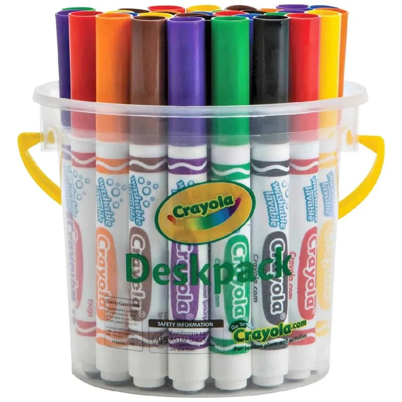 Crayola Washable Markers Classic Assorted Colours Tub Classpack (32-piece)
