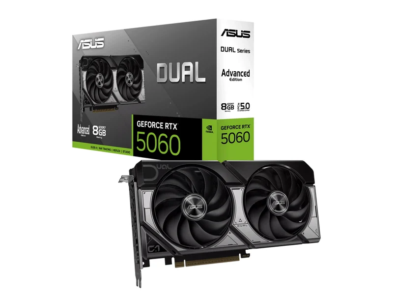 ASUS Dual GeForce RTX 5060 OC Advanced 8GB GDDR7 Graphics Card