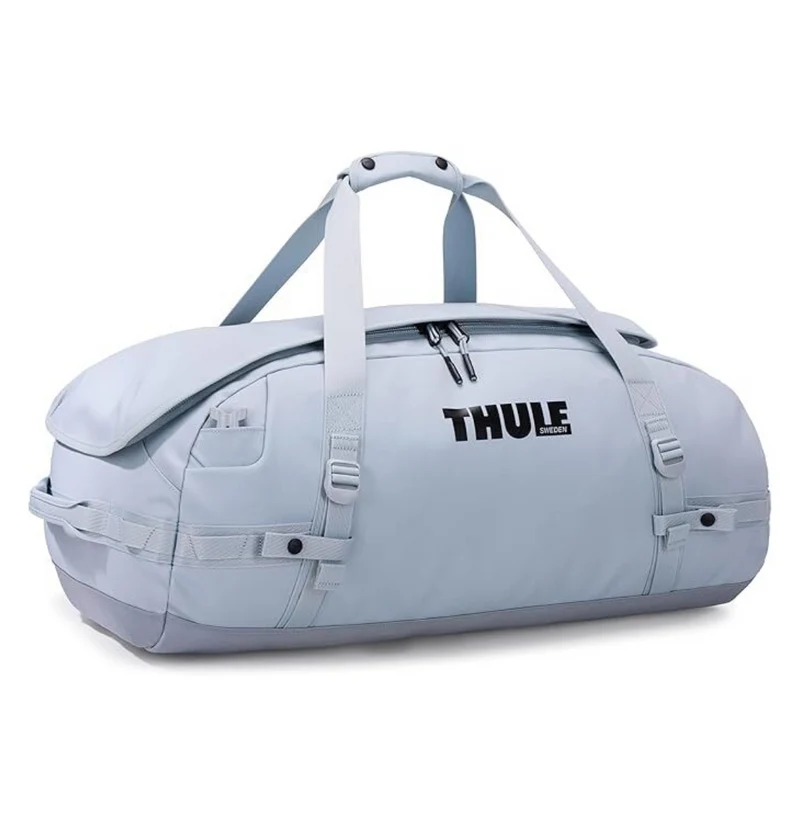 Thule Chasm 70L Duffel Overnight Bag Convertible Backpack Duffle in Soft Blue