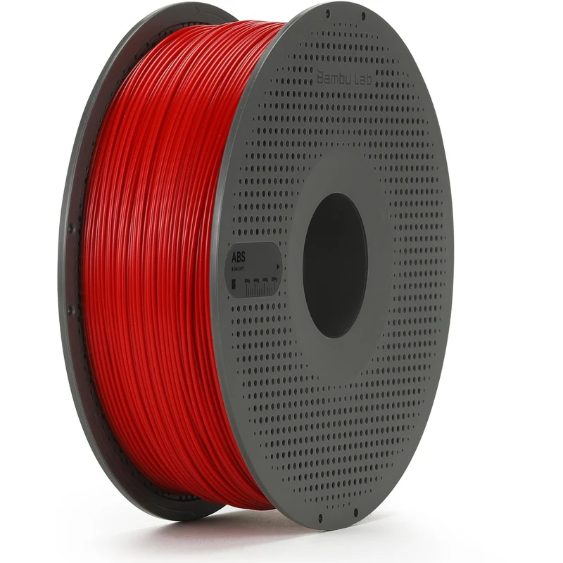 Bambu Lab ABS 3D Printer Filament With Spool (Red) [1kg]