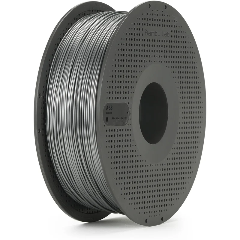 Bambu Lab ABS 3D Printer Filament With Spool (Silver) [1kg]