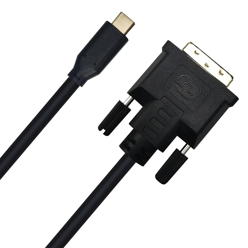 Cruxtec CTD4K-02-BK USB-C Male to DVI Male Adapter Cable Black - 2m (CTD4K-02-BK)