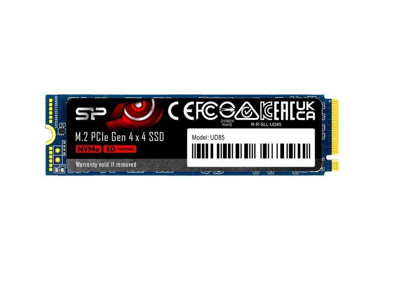 SP Silicon Power UD85 500GB PCIe Gen4 x4 NVMe M.2 2280 SSD, 3600MB/s Read, 2400MB/s Write - SP500GBP44UD8505