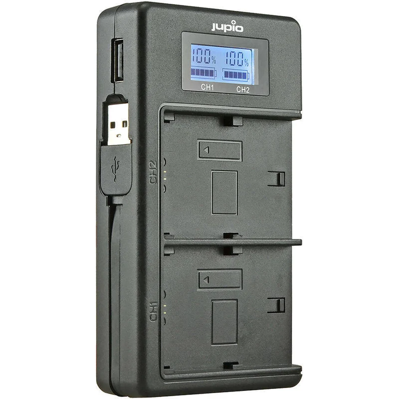 Jupio Dedicated Duo USB Charger with LCD For Nikon EN-EL15A Batteries