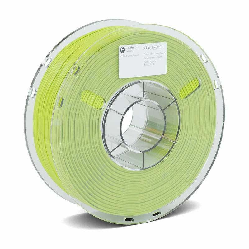 Filaform Naked PLA 3D Printer Filament 1.75mm 1kg (Lime Green)