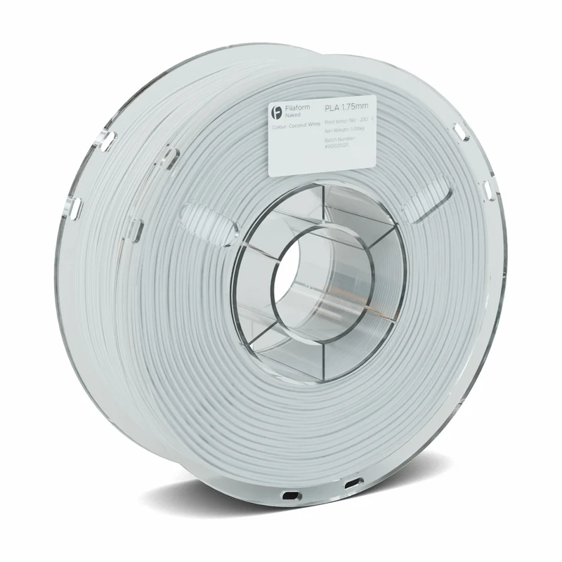 Filaform Naked PLA 3D Printer Filament 1.75mm 1kg (Coconut White)