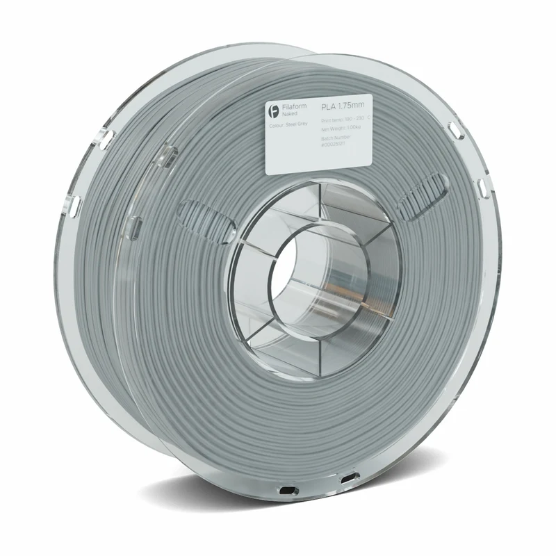 Filaform Naked PLA 3D Printer Filament 1.75mm 1kg (Steel Grey)