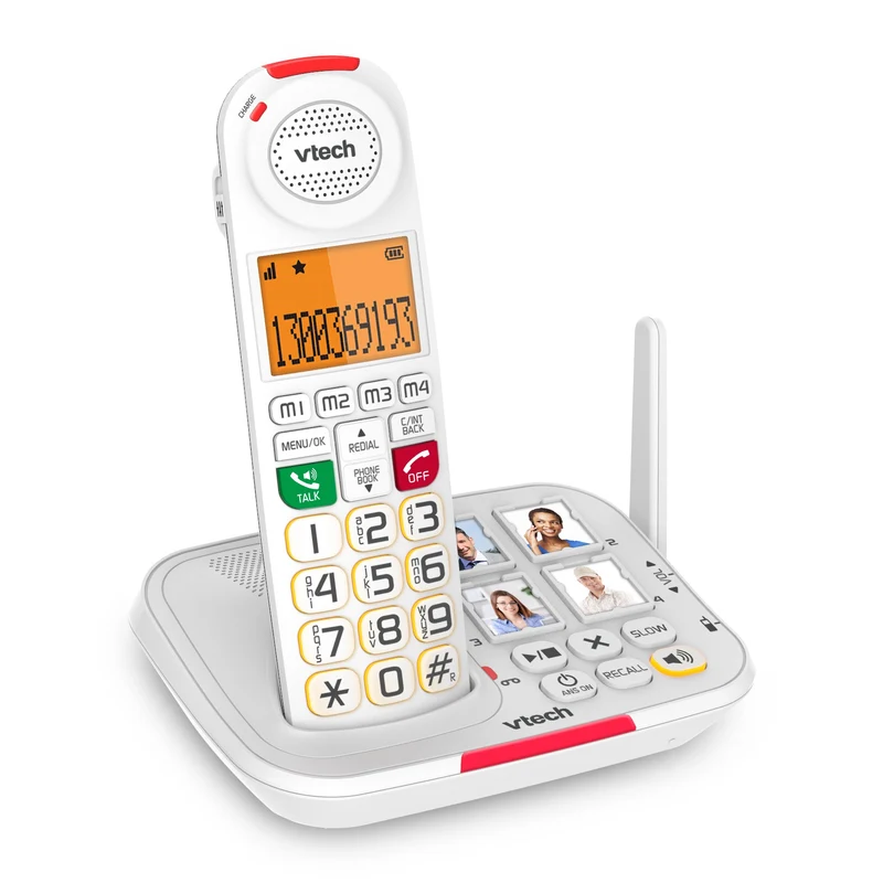VTech 25450 CareLine DECT6.0 Cordless Phone with VSMART - White