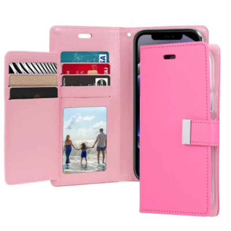 Goospery Rich Diary for iPhone 17 Pro Max - Hot Pink, Magsafe