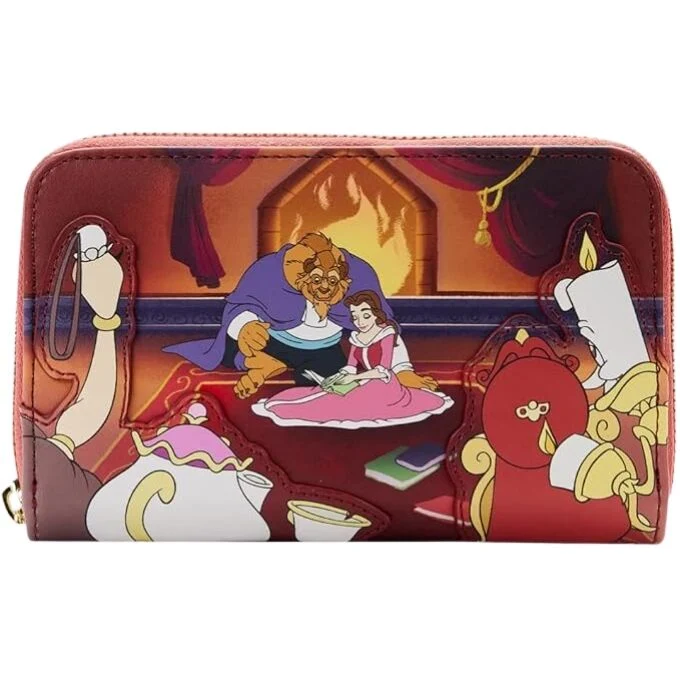 Loungefly Disney Beauty & the Beast - Fireplace Scene Zip Around Wallet