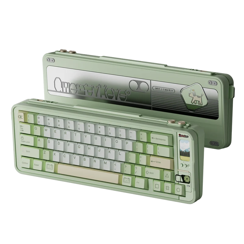 Qwertykeys QK65 Mk3 Prebuilt Wireless Mechanical Keyboard (Bubble Dragon)