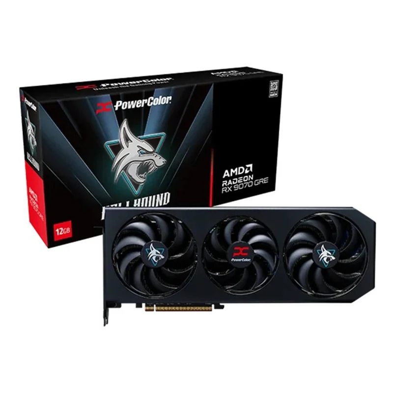 PowerColor Hellhound Radeon RX 9070 GRE 12GB GDDR6 Graphics Card
