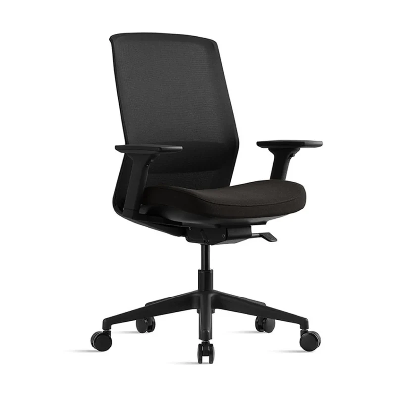 Sabia Willow Pre-Assembled Office Chair Ergonomic Mesh Back With Armrests (Black)