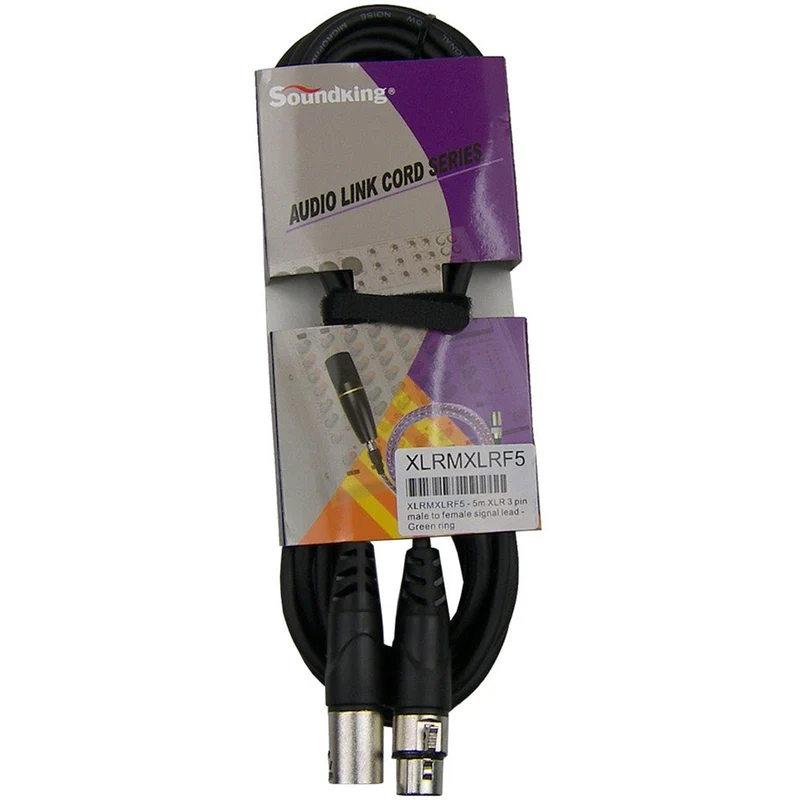 SoundKing XLRMXLRF5 - 5m XLR 3 pin male to female signal lead