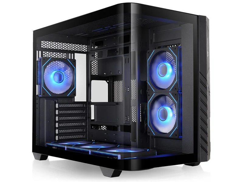 Thermaltake Vision 330 CR Infinity Curved Tempered Glass ARGB Mid-Tower ATX Case - Black Edition