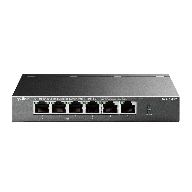 TP-Link-SF1006P 6-Port 10/100Mbps with 4-Port Desktop Switch