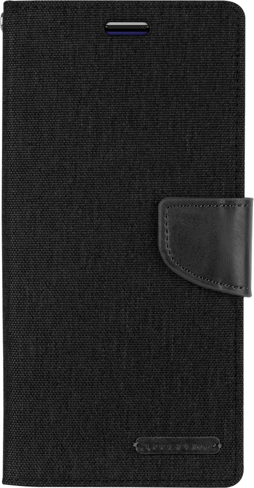 Goospery Canvas Diary For Galaxy A42 5G - Black